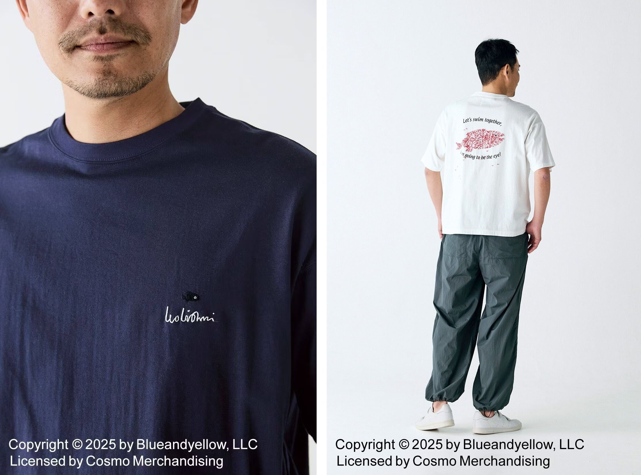 美術館グッズ【12286】　Tシャツ（Ｍ）　スイミー（レオ・レオーニ） M）レオ・レオニTシャツ スイミー ホワイト | 絵本ナビ