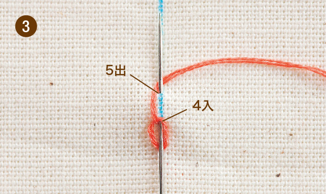 チェーンステッチの基本③