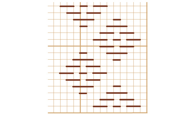 こぎん刺し　コースター　図案
