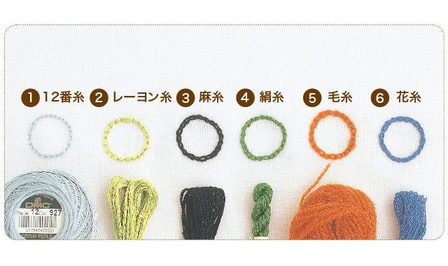 刺しゅう糸の種類