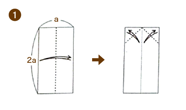 パーツを折りましょう　手順①