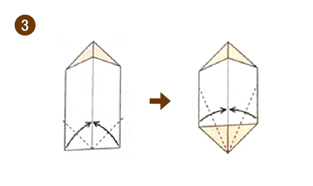 パーツを折りましょう　手順③