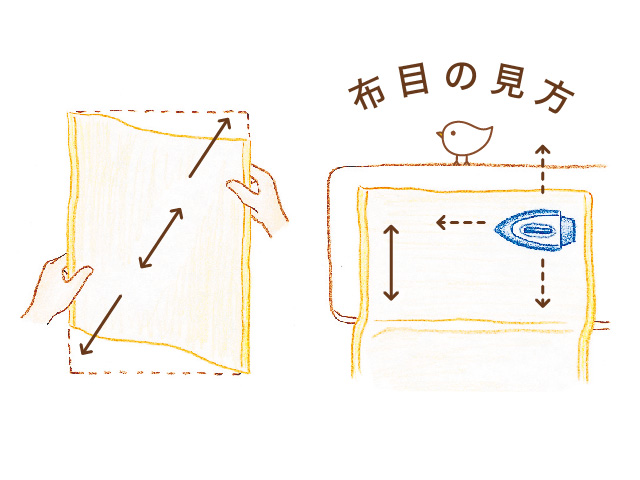 布目の見方と正しく直す方法 クチュリエブログ 布目の見方と正しく直す方法 クチュリエブログ