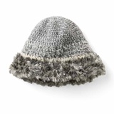 MISU A BARBE×クチュリエ 韓国のトレンドヘッドピース かぎ針編みのFurry hat