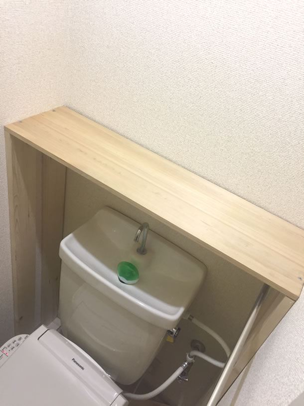 狭いトイレに収納棚を作ろう 賃貸でもできる1 4 ワンバイフォー 材を使った簡単diy術 フェリシモ女子diy部ブログ