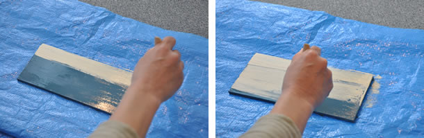 クリームバニラを塗っていきます