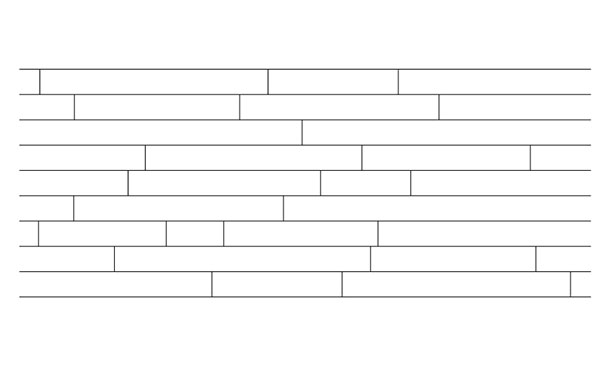 下の図のようにさまざまな長さを組み合わせて張っていきます
