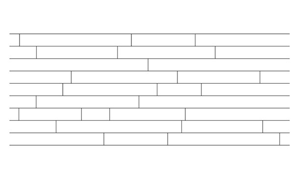 下の図のようにさまざまな長さを組み合わせて張っていきます