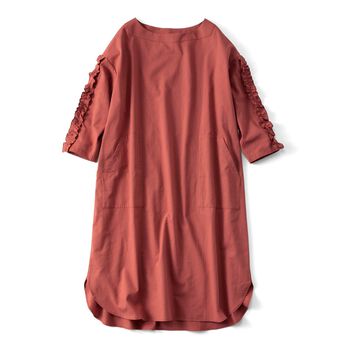 WEB限定お買い得商品 | フリルスリーブワンピース〈オレンジ〉