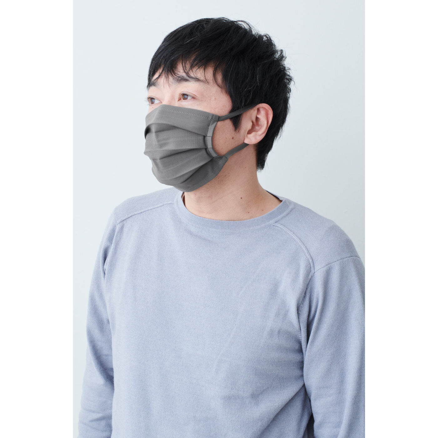 WEB限定お買い得商品|IEDIT[イディット]　日本の工場で作った UVケアなどの機能がうれしい やさしい肌ざわりの布プリーツマスク