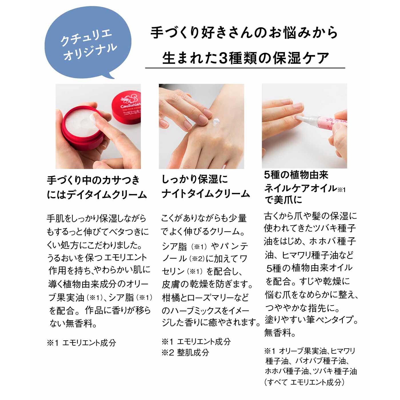 WEB限定お買い得商品|手仕事を愛する人のための クチュリエ リスのハンドケアアイテム