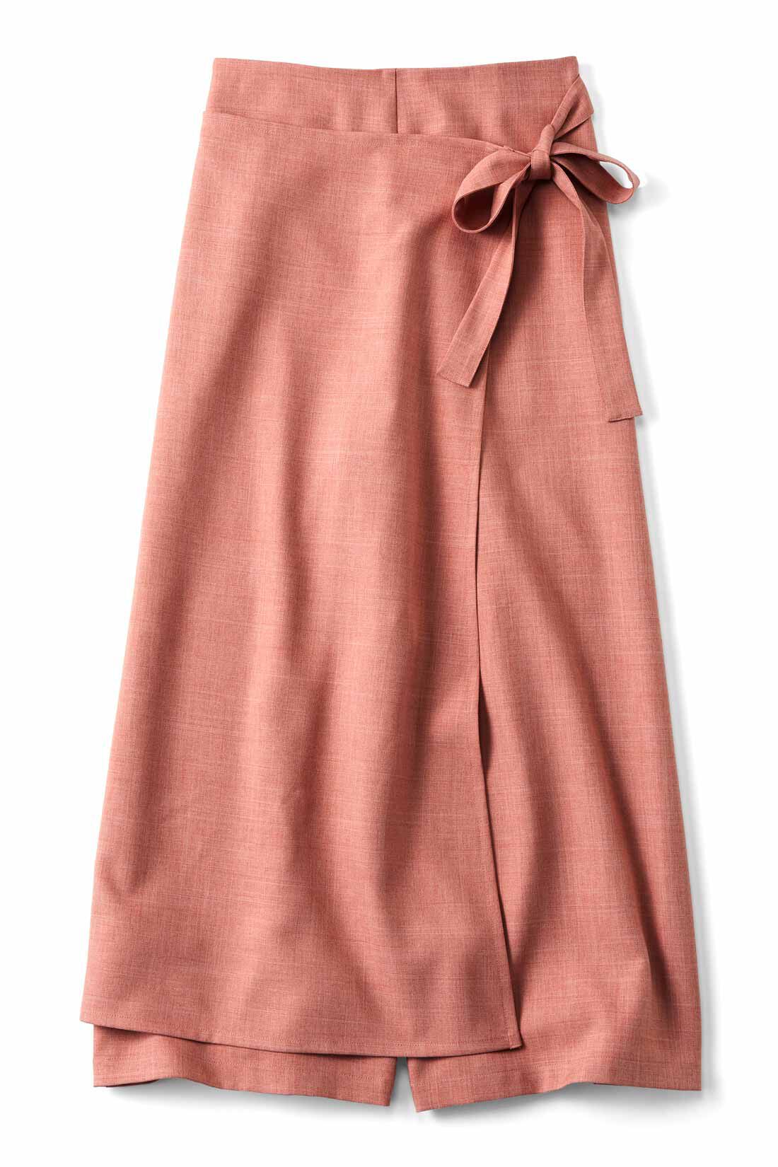 WEB限定お買い得商品|スカート見え ラップパンツ〈フラミンゴ〉|シャリッとした素材なのですっきり見えます。
