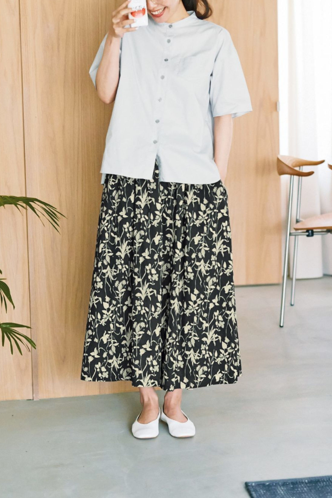 WEB限定お買い得商品|ａｎｄ　ｍｙｅｒａ　草花プリントスカート