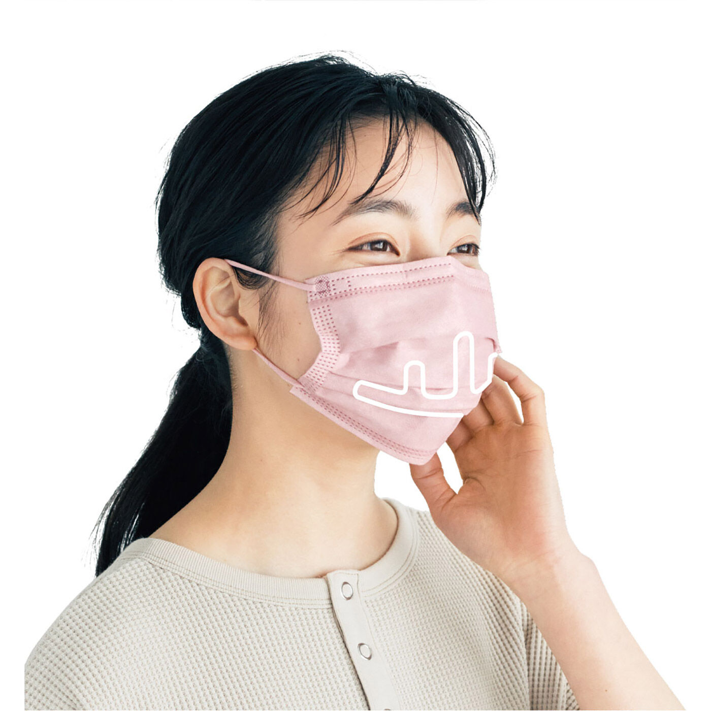 MonthlyBOX|プリーツマスクに差し込むだけで口もとの空間が広がる　不織布マスクインナーフレーム