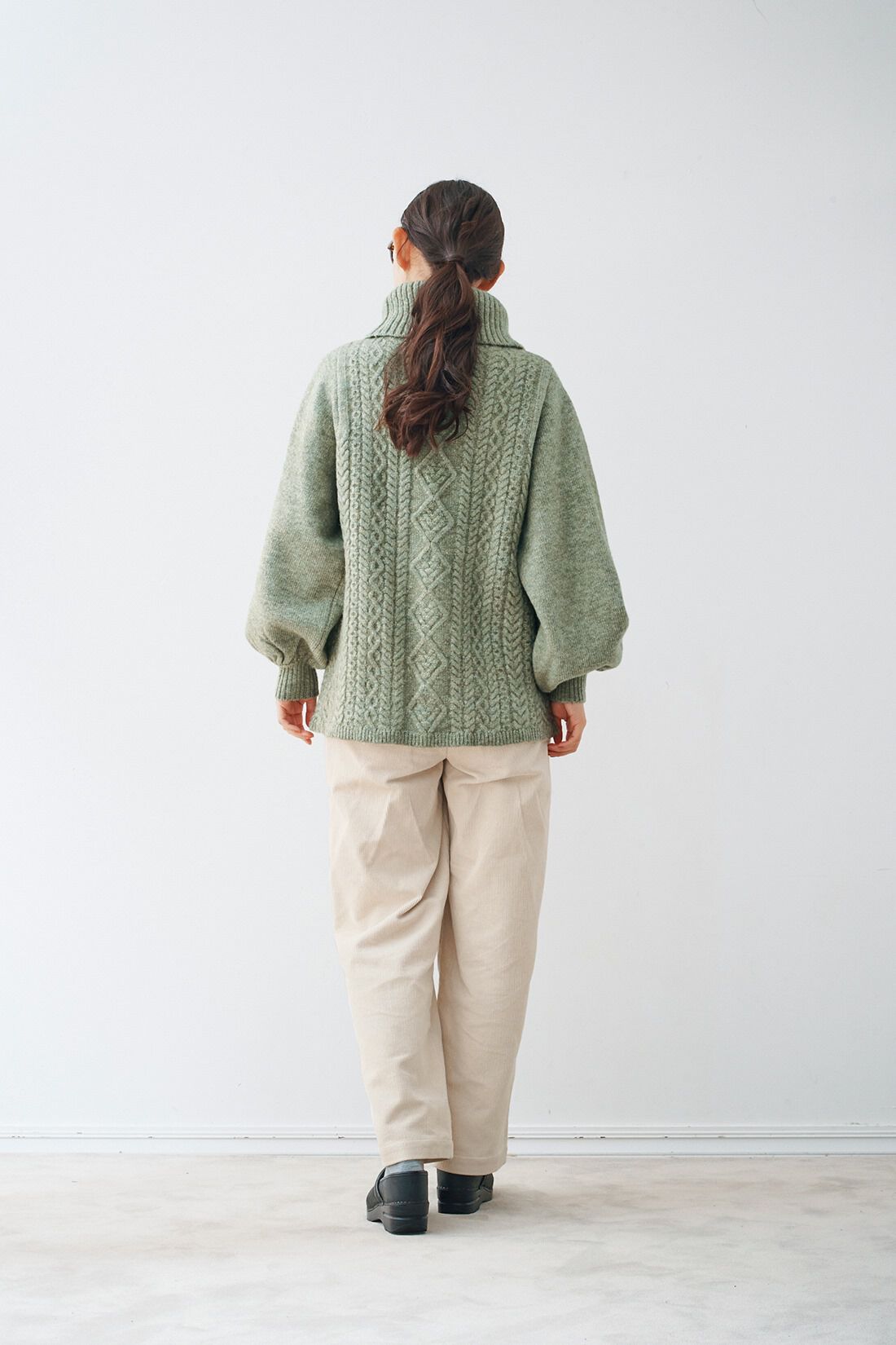 WEB限定お買い得商品|and myera　アランニットオフタートル