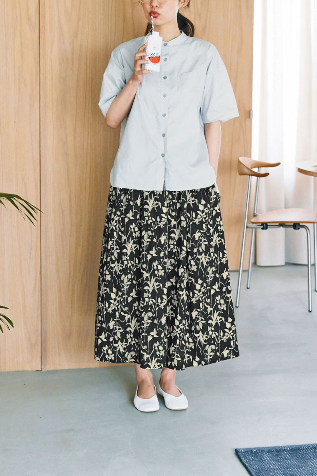 WEB限定お買い得商品|ａｎｄ　ｍｙｅｒａ　草花プリントスカート