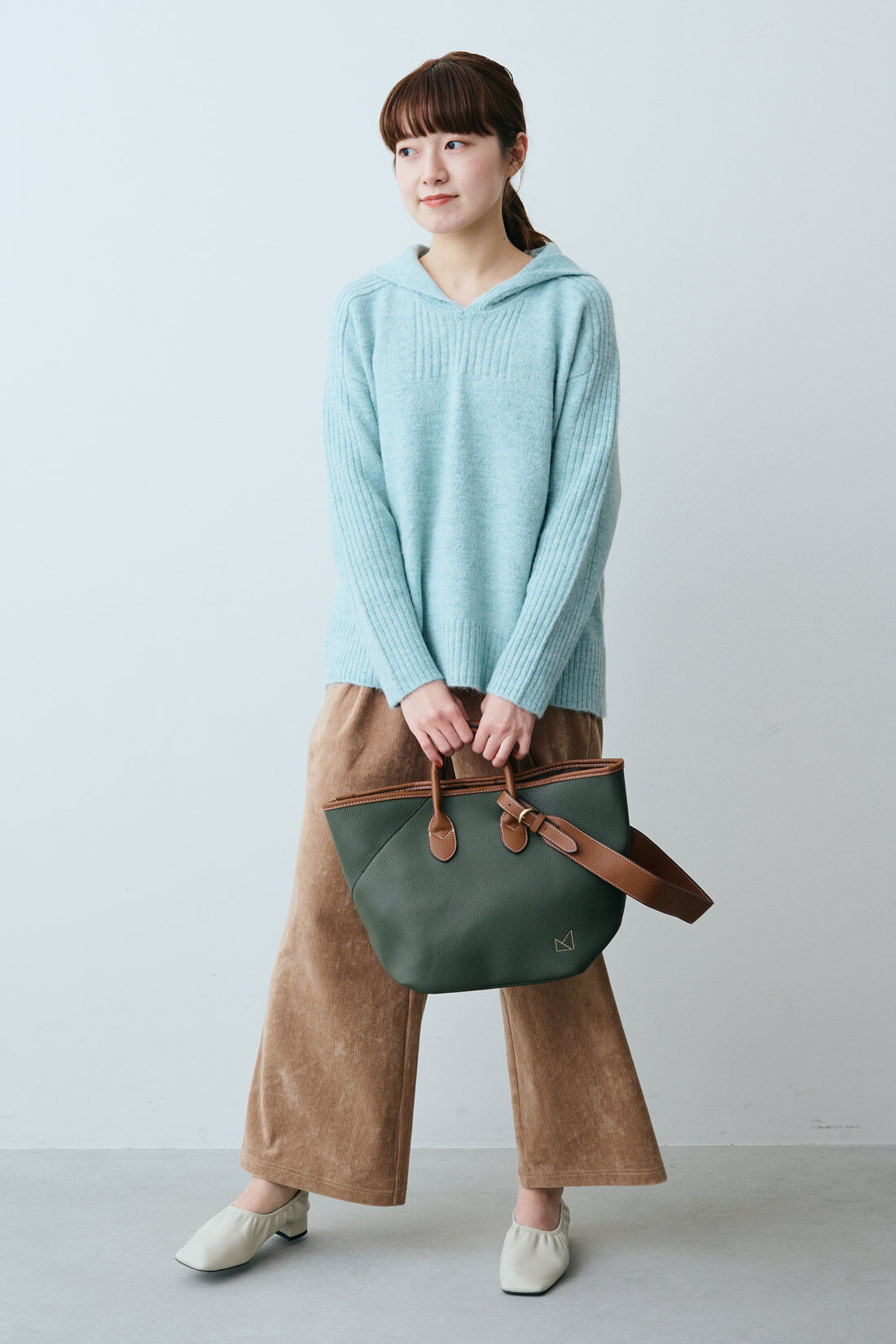 realstock [リアルストック]（Express BOX）|IEDIT[イディット] SELECT　maison vert　軽量合皮素材の2-WAYトートバッグ