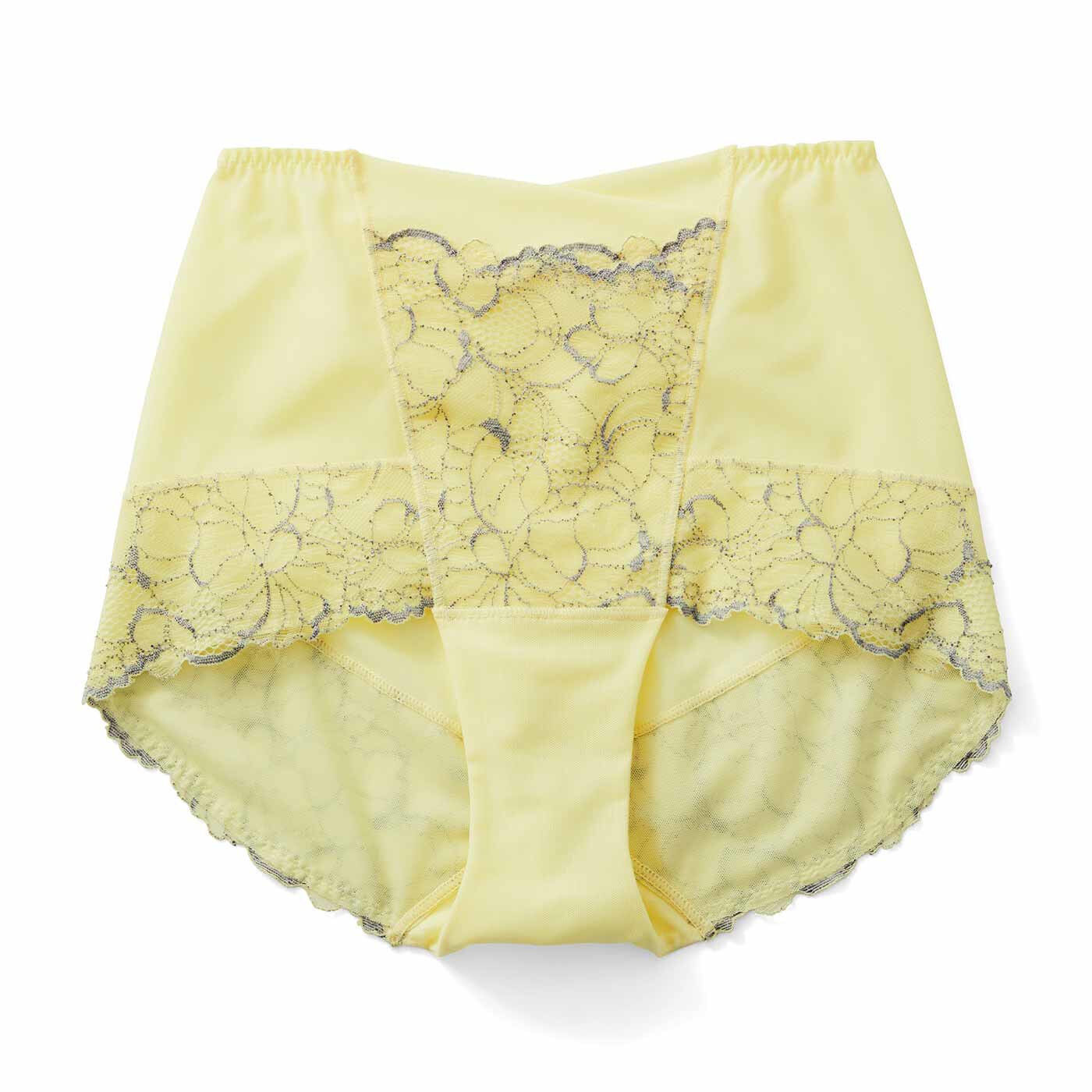 realstock [リアルストック]（Express BOX）|丹田意識でからだ美バランス ヒップサポートヨガ気分ショーツ〈フローラルレース〉〈レモン〉|〈レモン〉