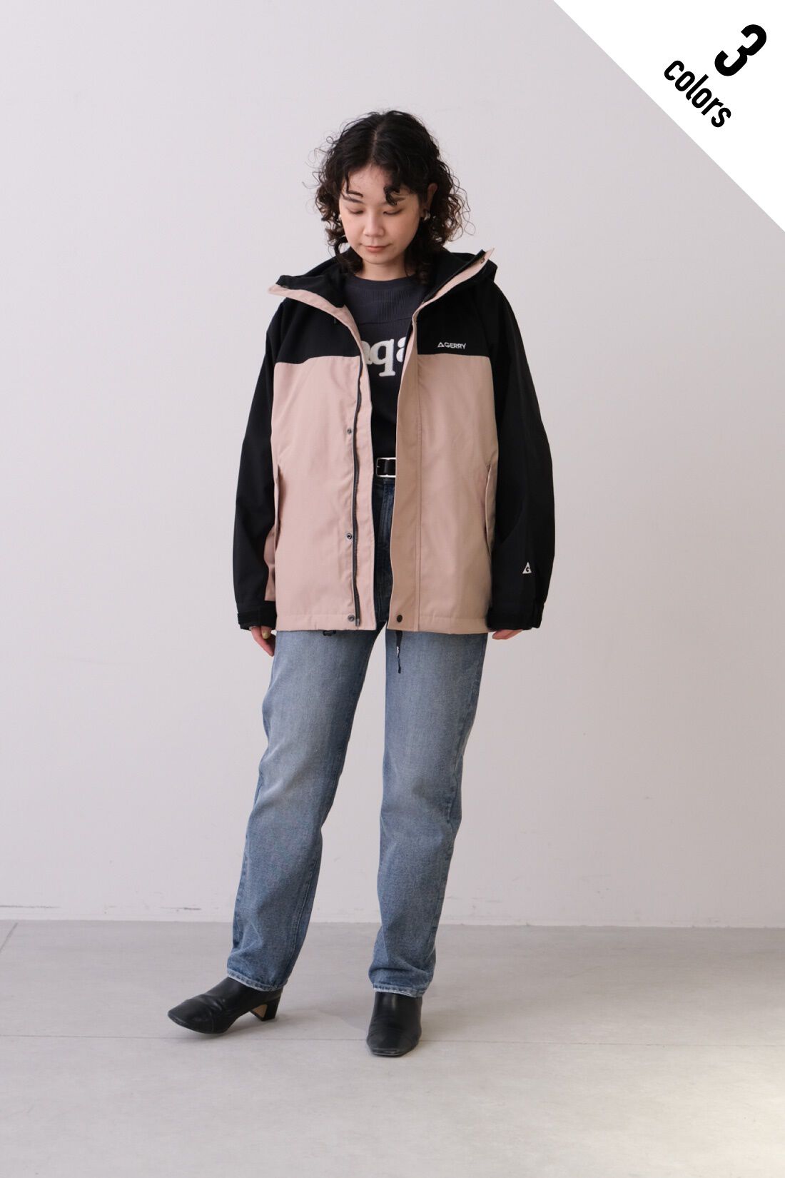 Real Stock|MEDE19F 〈SELECT〉　【GERRY】 4-WAY SHORT MOUNTAIN JACKET|2 beige モデル身長:157cm