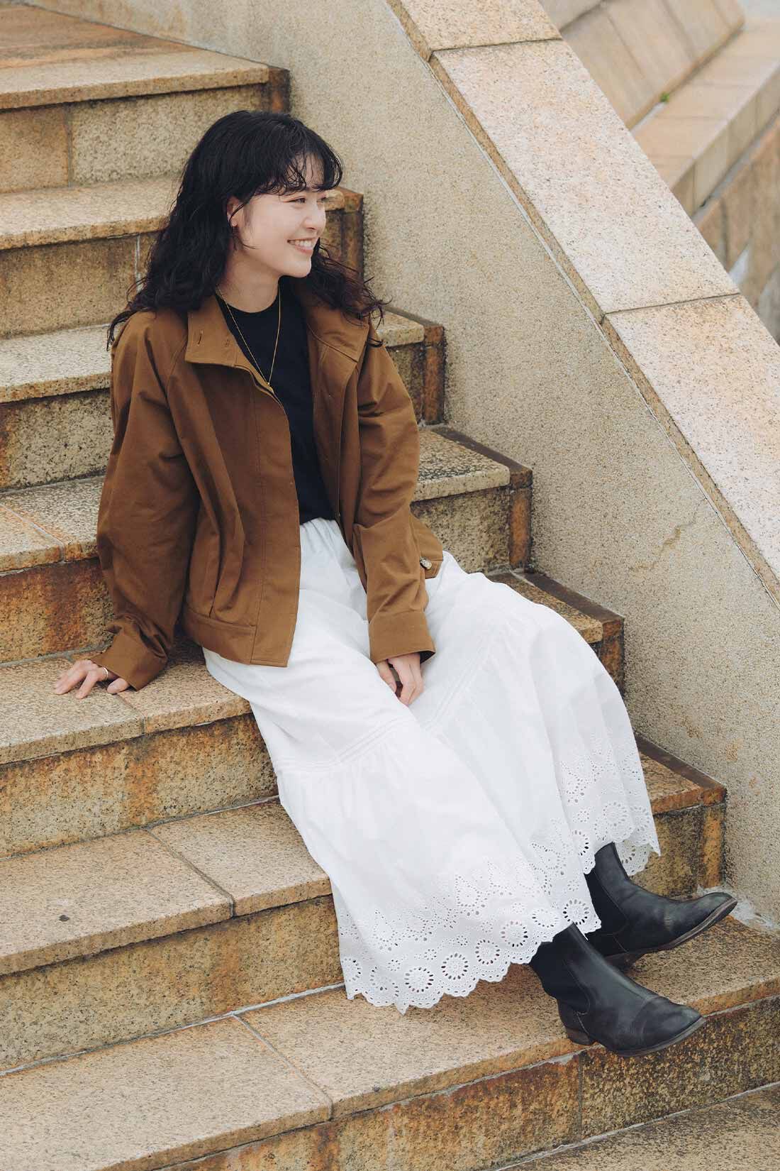 realstock [リアルストック]（Express BOX）|【3～10日でお届け】リブ イン コンフォート 莉子さんとつくった パリの蚤の市にありそうなアンティーク風ジャケット〈キャメル〉