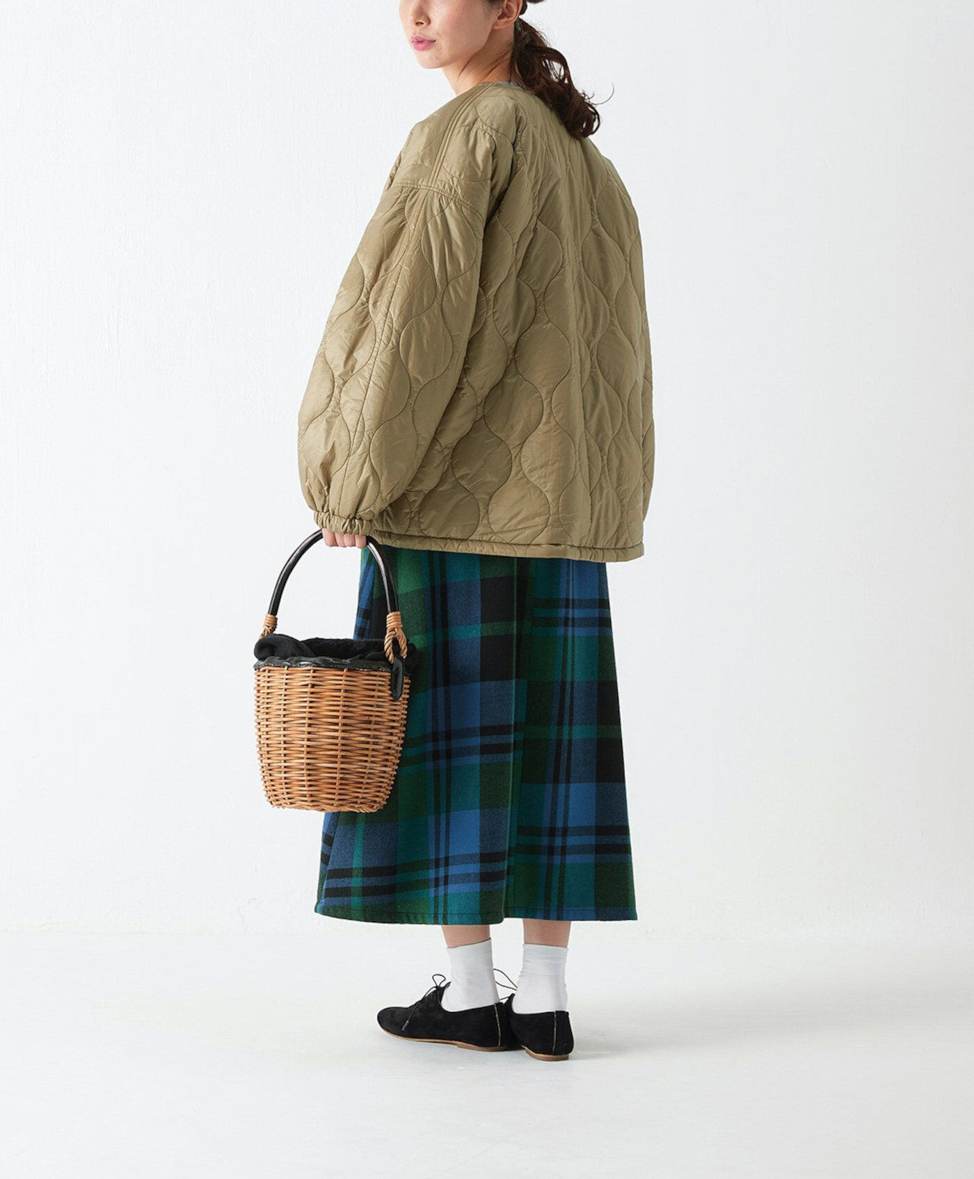 Real Stock|SUNNY CLOUDS kazumiさんのススキ色のキルトジャケット〈レディース〉
