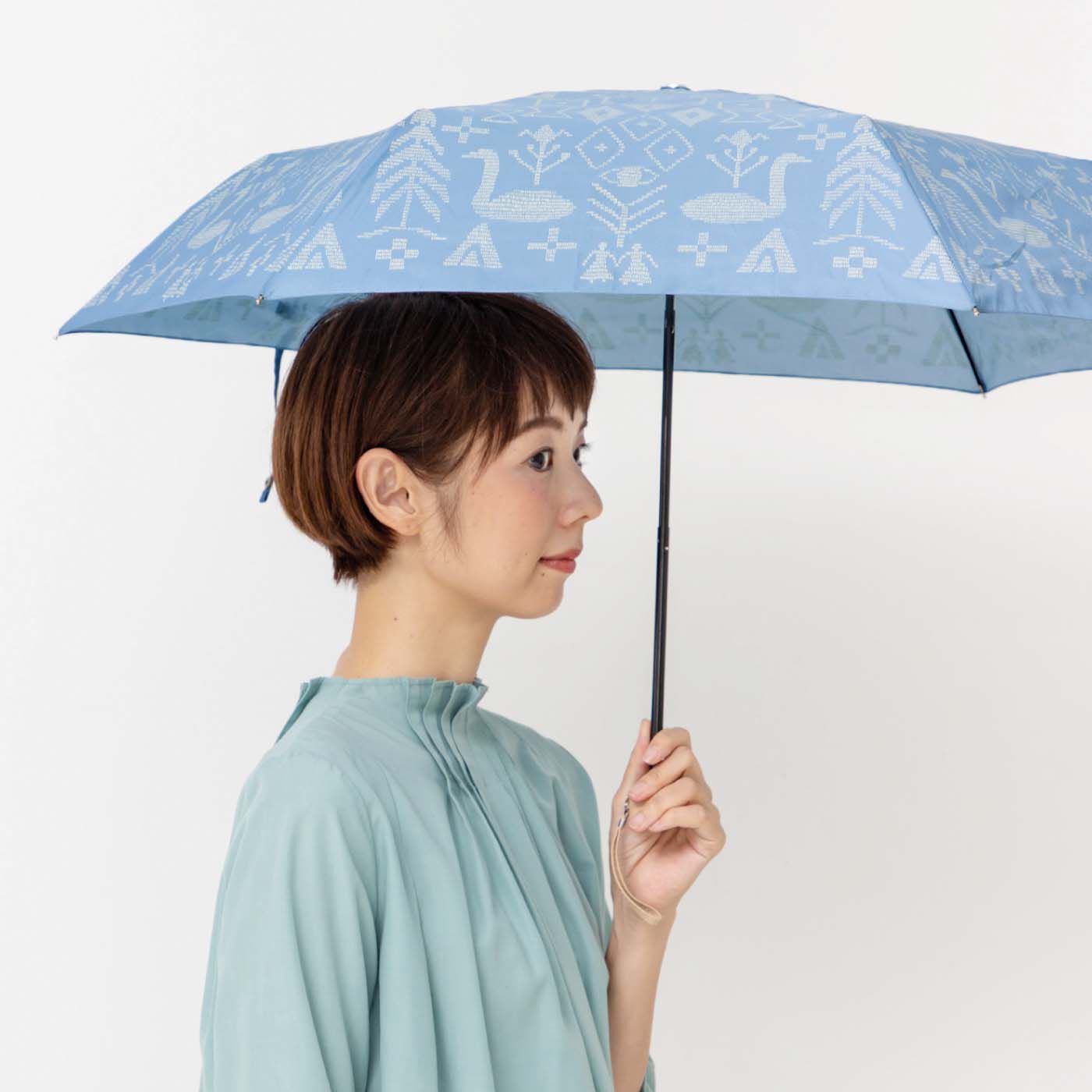 Real Stock|ＳＡＡＮＡ ＪＡ ＯＬＬＩ サーナ ヤ オッリ　トートバッグ付き折りたたみ傘