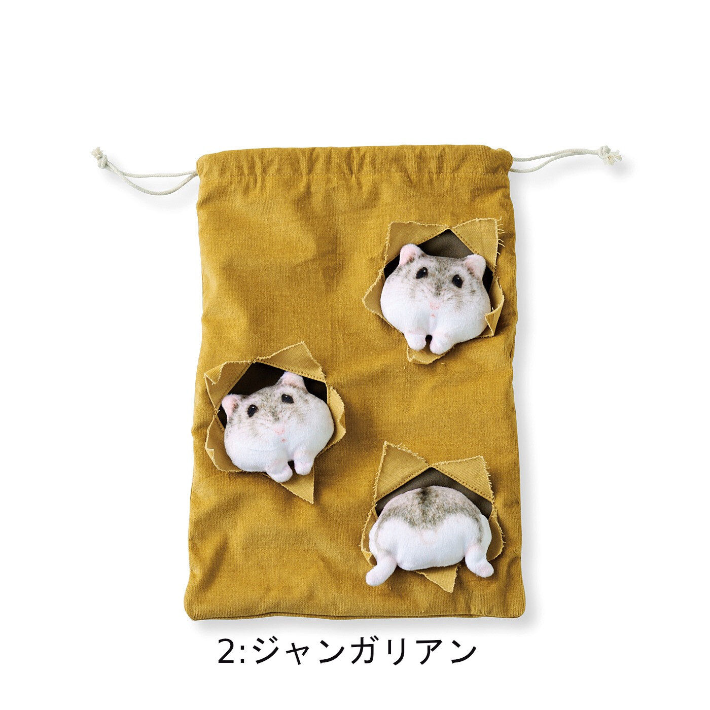 フェリシモ　バリッと飛び出すハムスター巾着　キンクマ　ピンク - 5