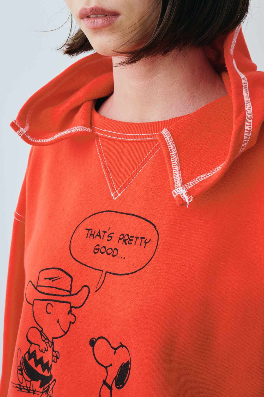 Real Stock|MEDE19F 〈SELECT〉【LEE】PEANUTS RETRO HOODIE|〈レッド〉