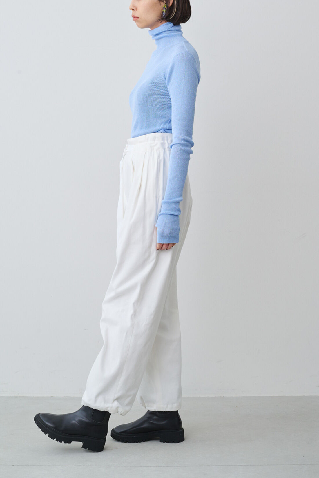 realstock [リアルストック]（Express BOX）|MEDE19F　ベルテッドスノーカモパンツ〈ホワイト〉|モデル身長：168cm　着用サイズ：M