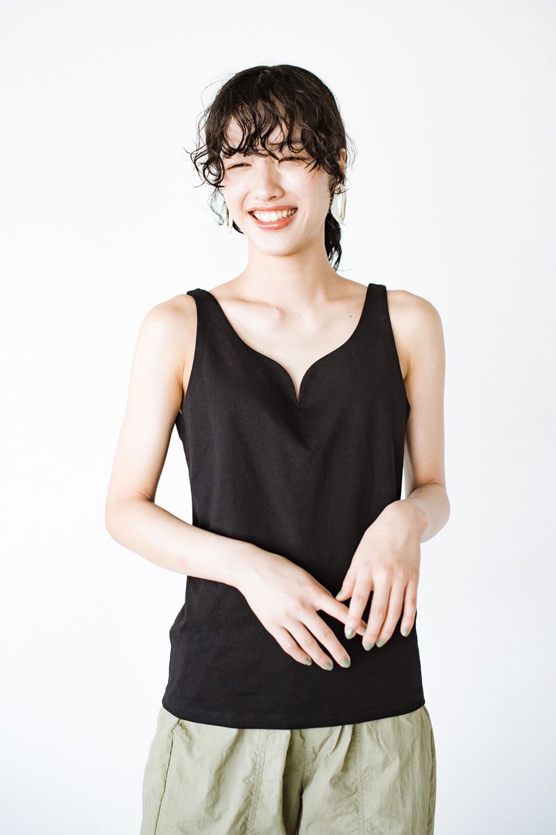 realstock [リアルストック]（Express BOX）|ｈａｃｏ！×ＮＯＫＩ 花をまとうコラボシリーズ【アンスリウム】シアートップス＆タンクトップセット〈パープル〉