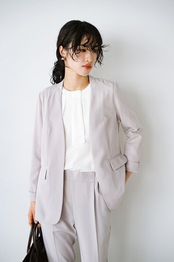 realstock [リアルストック]（Express BOX） | ＡＮＮＡ　ＬＵＮＡ強撚ツイルカラーレスＪＫ