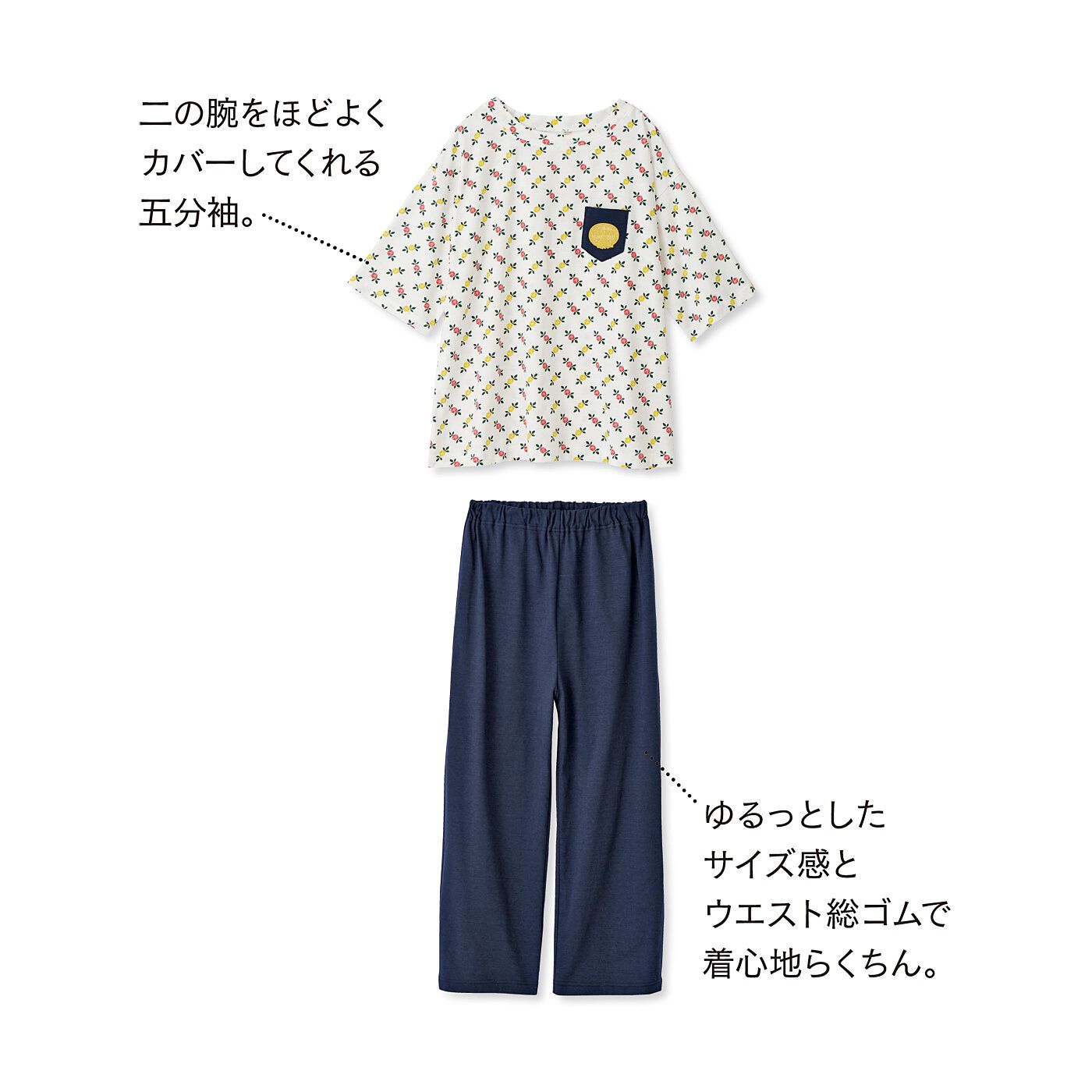 realstock [リアルストック]（Express BOX）|シモジマコラボ　レトロな包装紙柄ルームウェア〈3色小花〉
