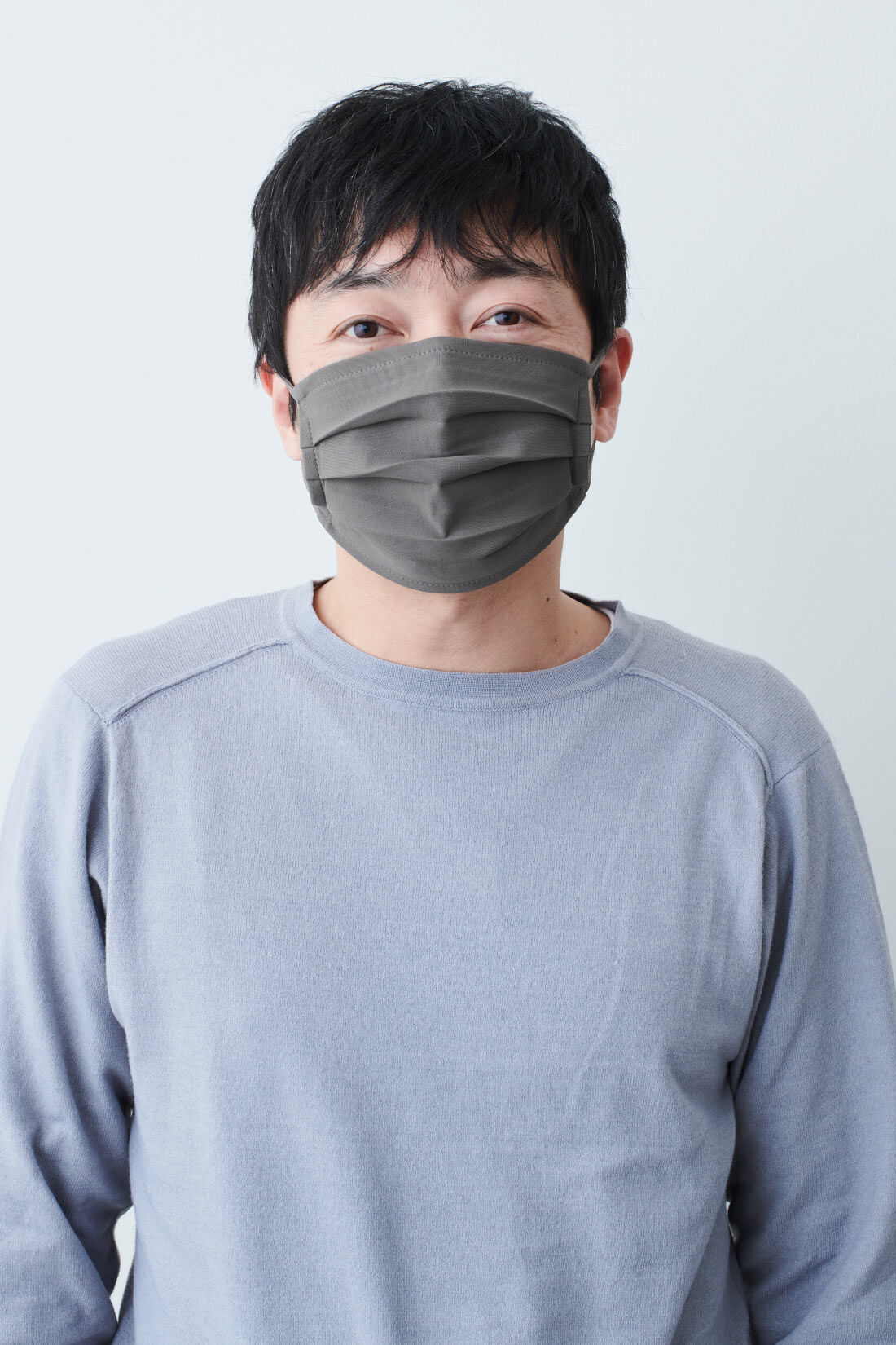 Real Stock|IEDIT[イディット]　日本の工場で作った UVケアなどの機能がうれしい やさしい肌ざわりの布プリーツマスク