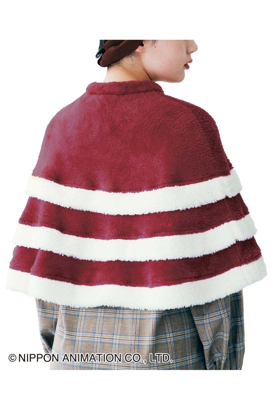 Real Stock|世界名作劇場×フェリシモ　小公女セーラ プリンセスセーラのコートをイメージした暖かケープ 〈プリンセスピンク〉|後ろ姿も かわいい！
