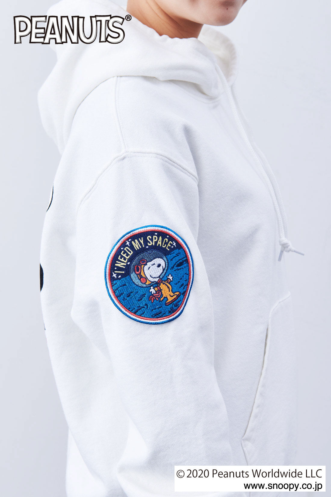 Real Stock|MEDE19F 〈SELECT〉 【ALPHA × PEANUTS 】SPACE TRAVELER　HOODIE〈WH〉