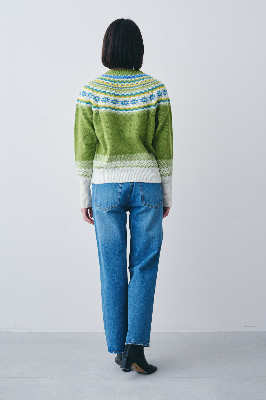realstock [リアルストック]（Express BOX）|MEDE19F 〈SELECT〉【Harley】　FAIRISLE|2.CALYPSO 22　モデル身長：168cm