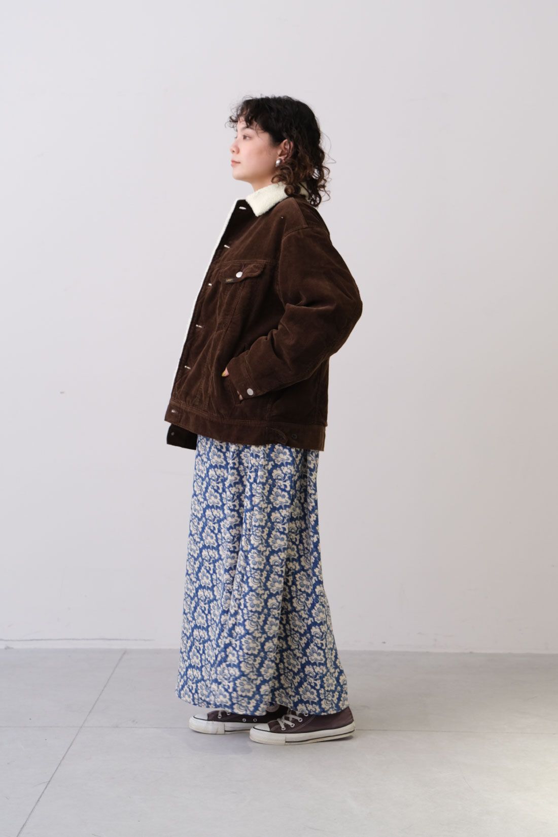 realstock [リアルストック]（Express BOX）|MEDE19F 〈SELECT〉　【LEE】 AMERICAN STANDARD ボアストームライダージャケット|1 ブラウン モデル身長：157cm