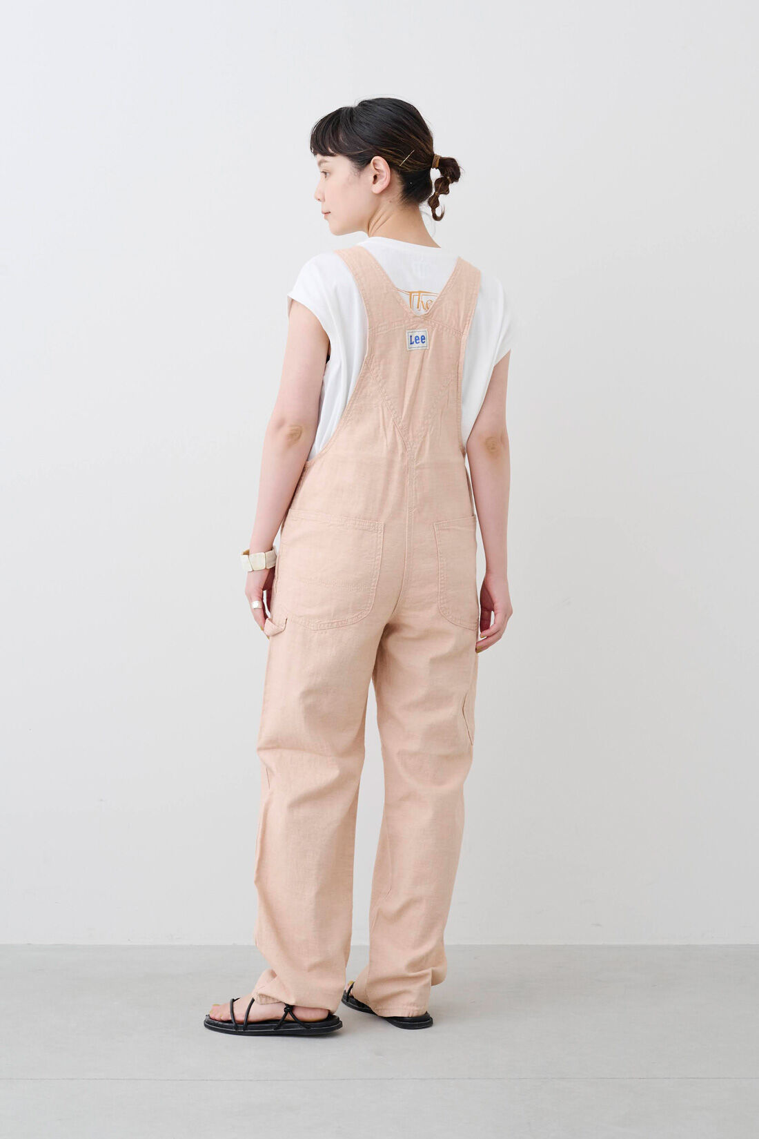 Real Stock|MEDE19F 〈SELECT〉 Lee DUNGARESS　オーバーオール|2：ルイボス・モデル身長：157cm