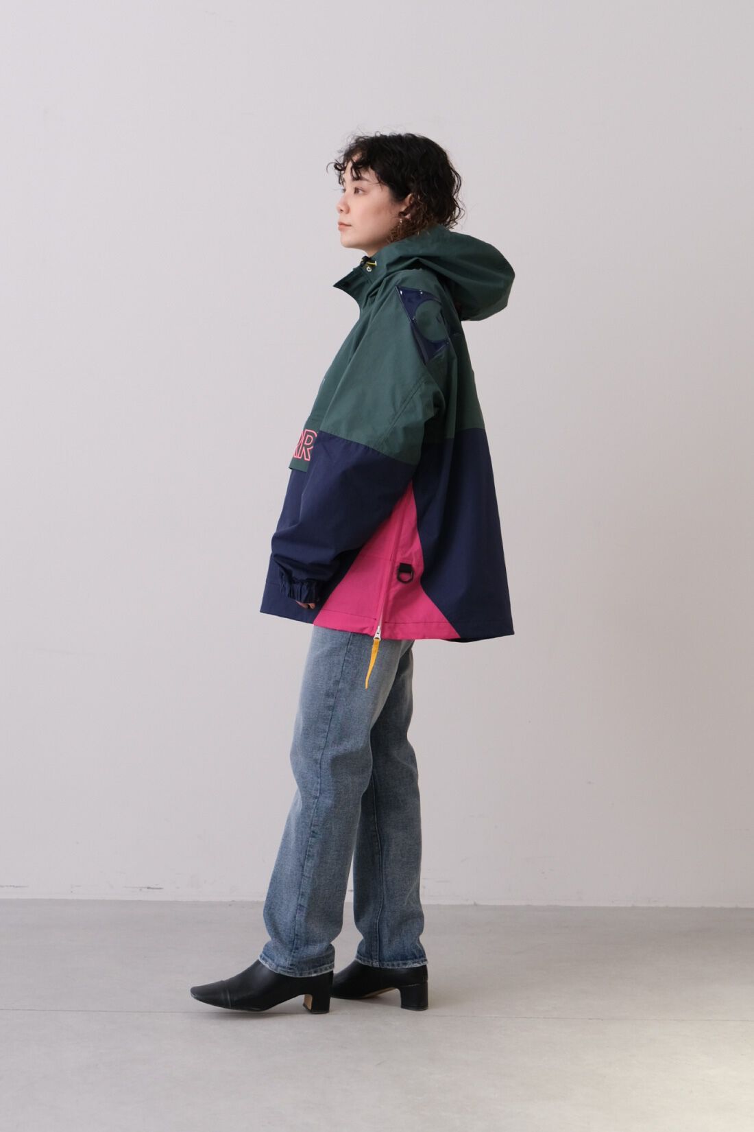 Real Stock|MEDE19F 〈SELECT〉　【GERRY】 VINTAGE EDMUND ANORAK  JACKET|1 SAGE モデル身長：157cm