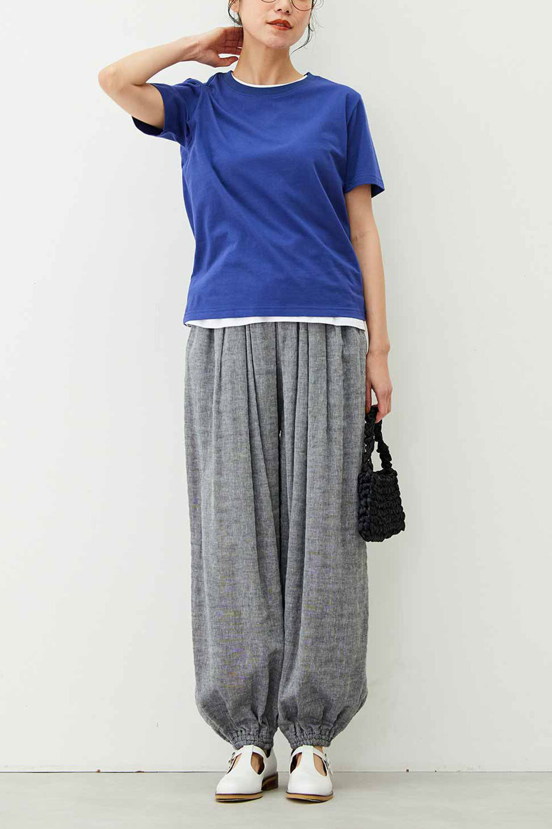 realstock [リアルストック]（Express BOX）|Live love cotton（R）プロジェクト リブ イン コンフォート きれいシルエットのパックTシャツ＆タンクトップセット〈ホワイト＆ブルー〉