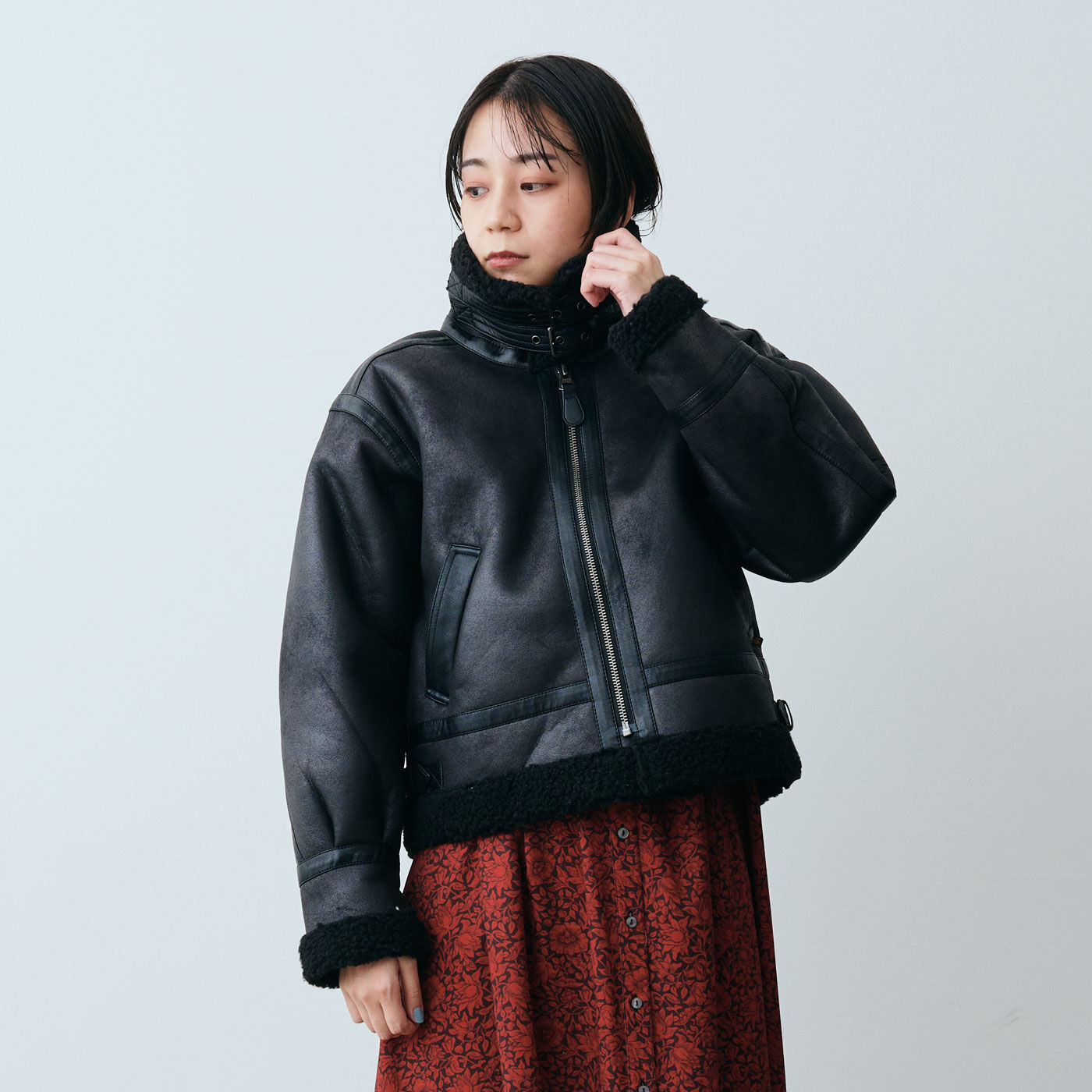 MEDE19F 〈SELECT〉【Alpha Industries】フェイクレザー MA-1