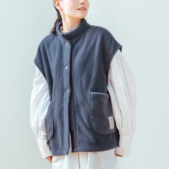 Real Stock | 軽くてあたたかフレンチスリーブフリースベスト