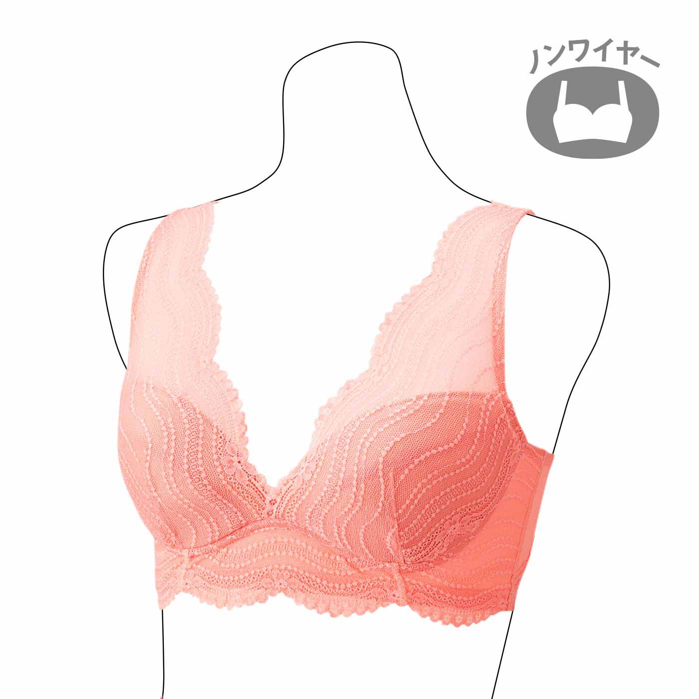realstock [リアルストック]（Express BOX）|肩甲骨をらくらく意識で背筋ピン！ヨガ気分ブラ〈レース〉〈35〉|※お届けするカラーとは異なります。
