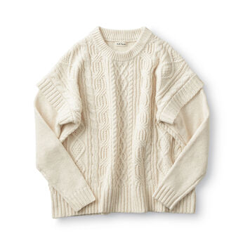 Real Stock | ａｎｄ　ｍｙｅｒａアランニットセーター〈キナリ〉