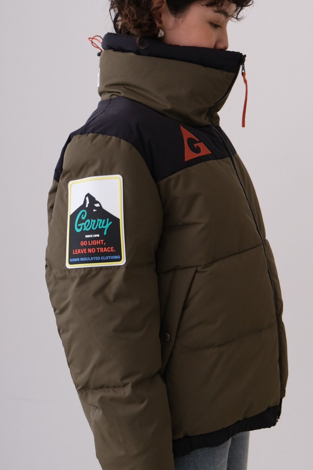 Real Stock|MEDE19F 〈SELECT〉　【GERRY】 VINTAGE FULL ZIP RECYCLING DOWN JACKET|2 OLIVE
