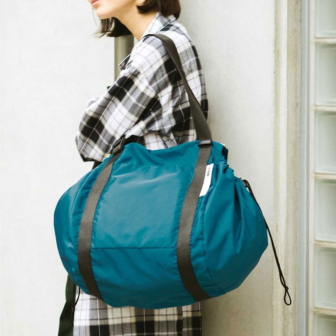 realstock [リアルストック]（Express BOX）|ラミプリュス　大量買いもらくらく！　レジカゴリュック〈ベーシックカラー〉|ショルダーとして〈ピーコックグリーン〉