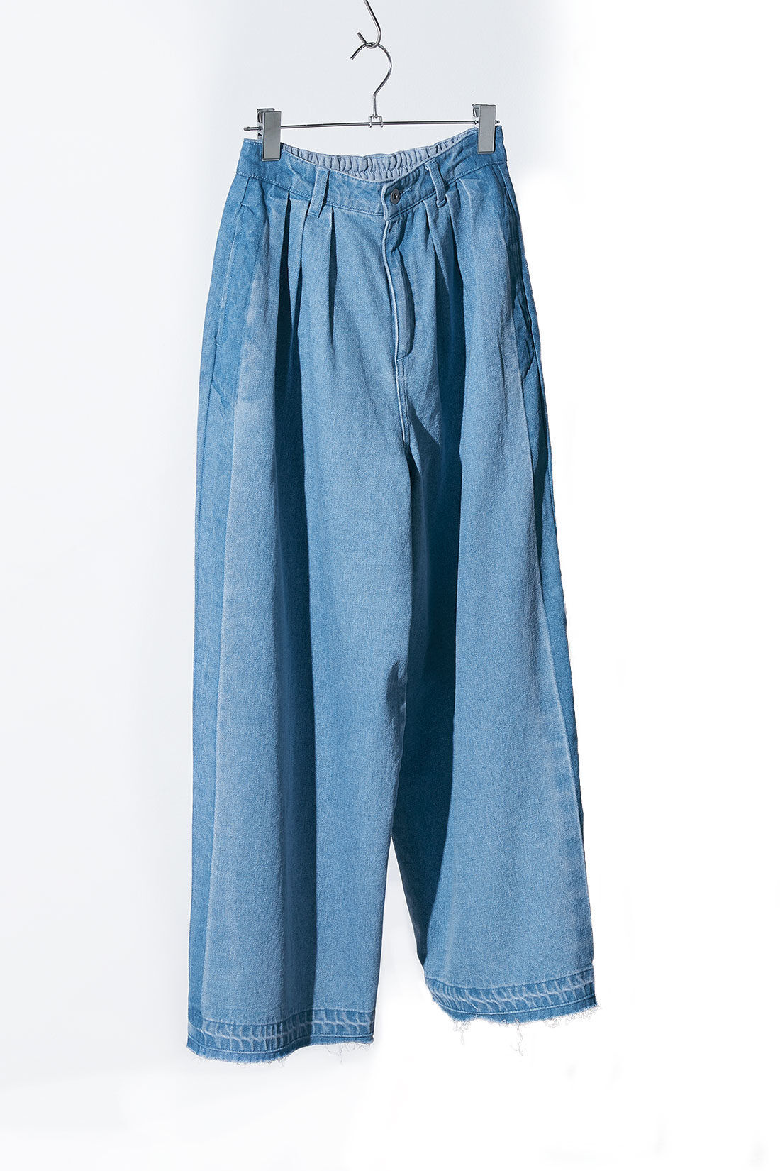 【MEDE19F】レスウォーターワイドレッグデニム〈ヴィンテージブルー〉
