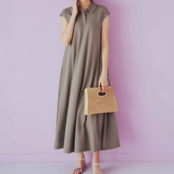 Real Stock | ポロワンピース〈グレージュ〉ＩＥ