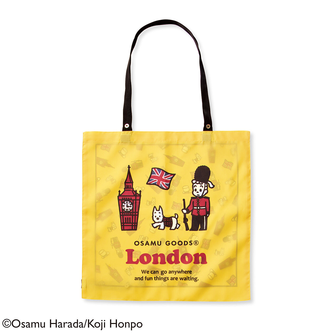 Real Stock|USEDo×OSAMU GOODS　タイムレスな「かわいい」　急な買い物も安心　結んで旅するスカーフエコバッグ|3：ロンドン