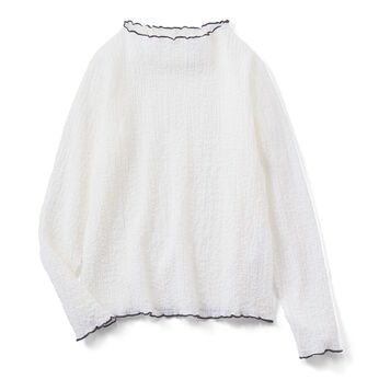 Real Stock | コットン混のぽこぽこトップス　リブ